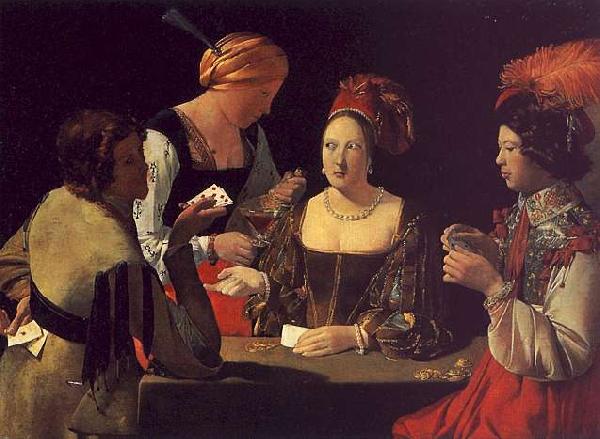 Georges de La Tour The Cheat with the Ace of Diamonds oil painting image